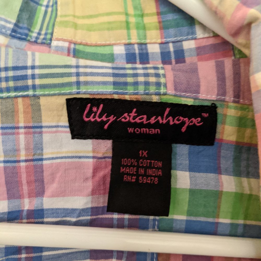 Plaid Patchwork Classically Styled Cotton Blazer - image 2